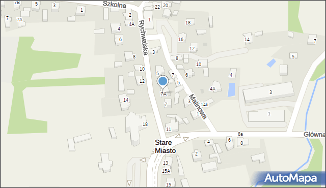 Stare Miasto, Rychwalska, 7A, mapa Stare Miasto