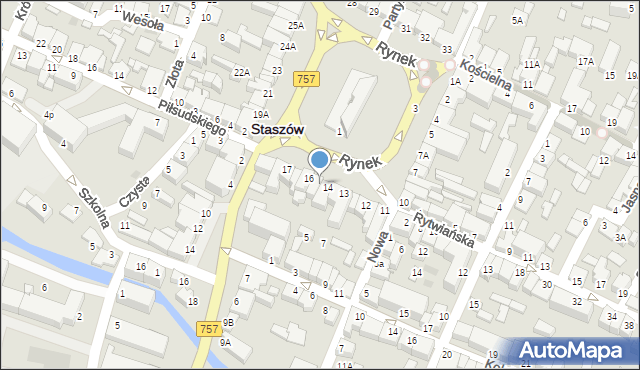 Staszów, Rynek, 15, mapa Staszów