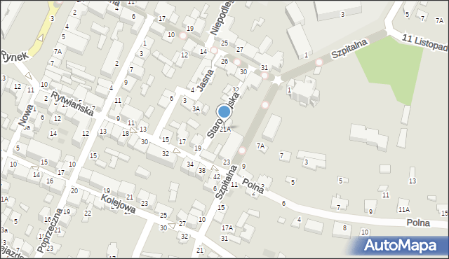 Staszów, Rytwiańska, 21A, mapa Staszów