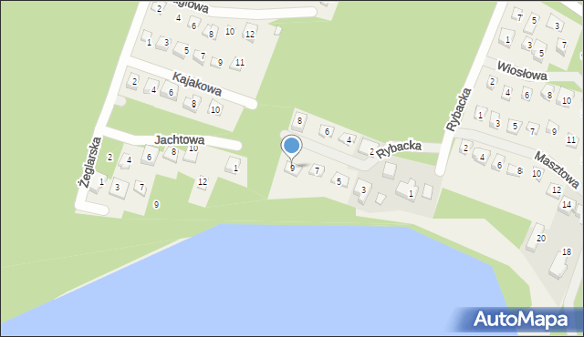 Stęszewko, Rybacka, 9, mapa Stęszewko