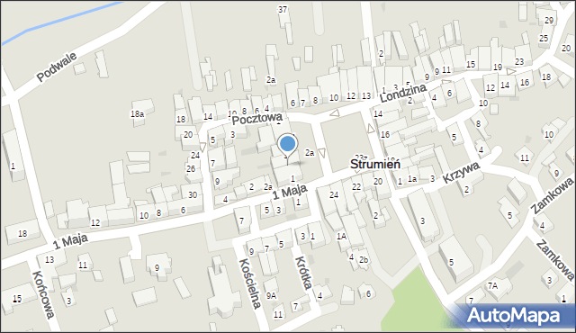 Strumień, Rynek, 2, mapa Strumień