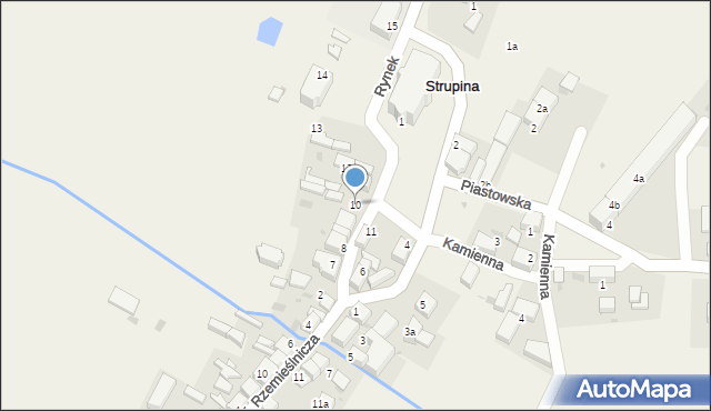 Strupina, Rynek, 10, mapa Strupina