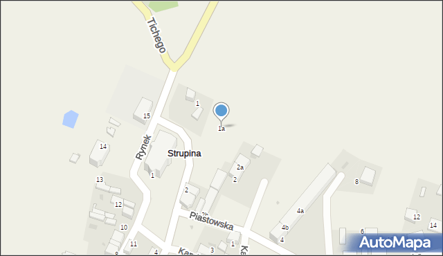 Strupina, Rynek, 1a, mapa Strupina