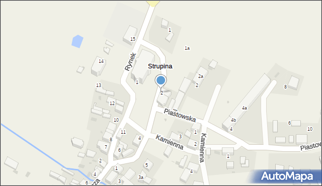 Strupina, Rynek, 2, mapa Strupina