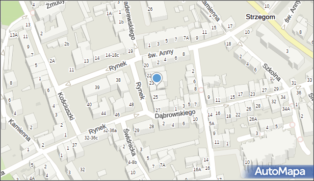 Strzegom, Rynek, 24, mapa Strzegom