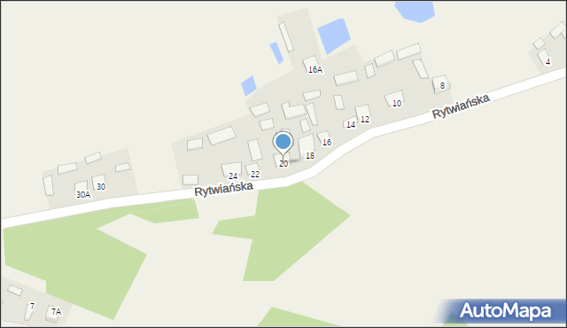 Strzegomek, Rytwiańska, 20, mapa Strzegomek