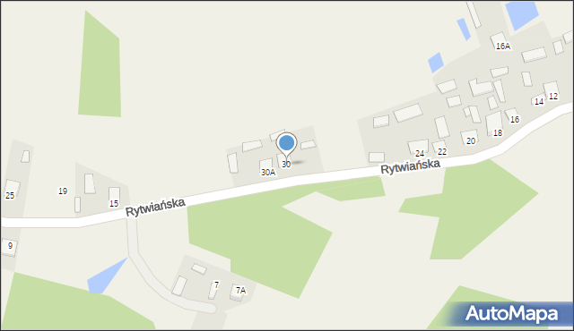 Strzegomek, Rytwiańska, 30, mapa Strzegomek