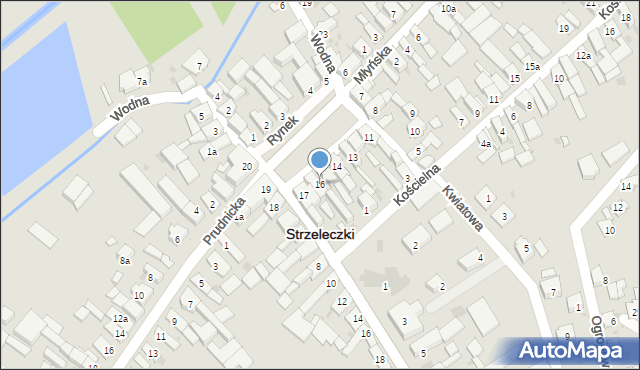 Strzeleczki, Rynek, 16, mapa Strzeleczki