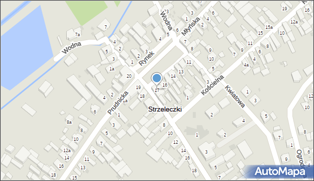 Strzeleczki, Rynek, 17, mapa Strzeleczki