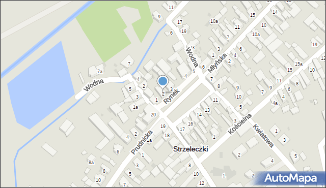 Strzeleczki, Rynek, 2, mapa Strzeleczki