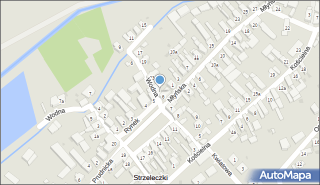 Strzeleczki, Rynek, 6a, mapa Strzeleczki