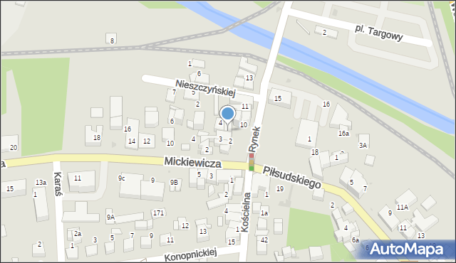 Sucha Beskidzka, Rynek, 5, mapa Sucha Beskidzka