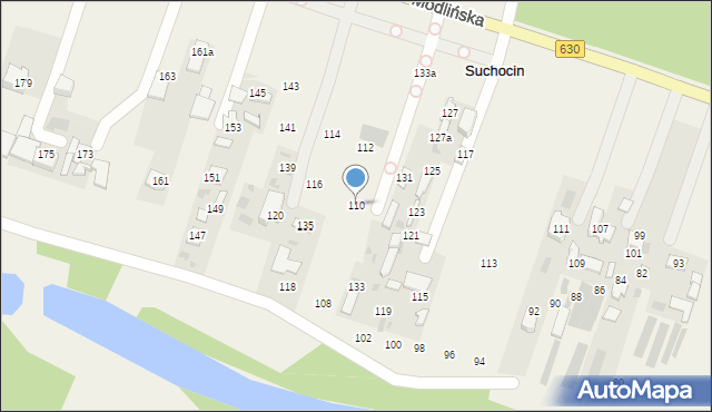 Suchocin, Rybacka, 110, mapa Suchocin