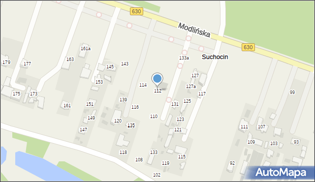 Suchocin, Rybacka, 112, mapa Suchocin