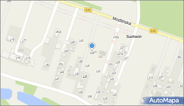 Suchocin, Rybacka, 114, mapa Suchocin