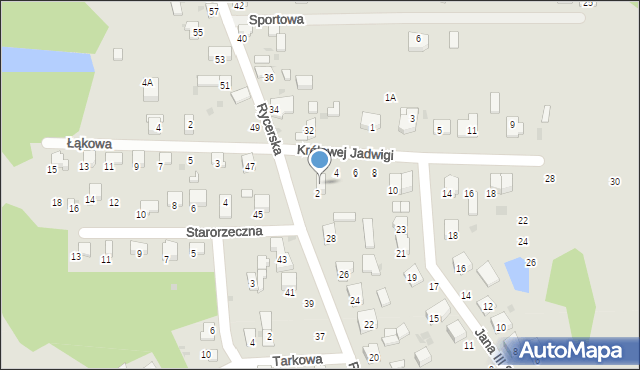 Sulejów, Rycerska, 30, mapa Sulejów