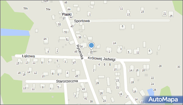 Sulejów, Rycerska, 32, mapa Sulejów