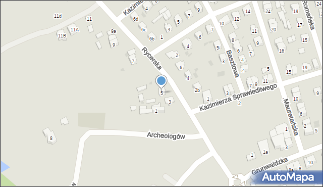 Sulejów, Rycerska, 5, mapa Sulejów