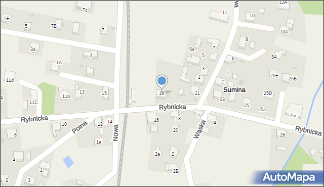 Sumina, Rybnicka, 19, mapa Sumina