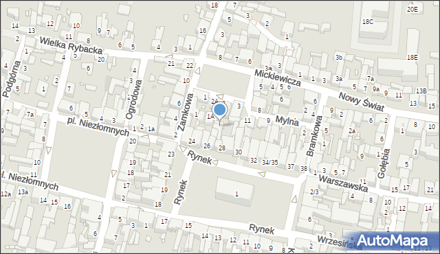 Swarzędz, Rynek, 27/28, mapa Swarzędz