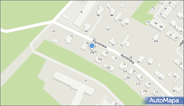 Świnoujście, Rycerska, 37a, mapa Świnoujście