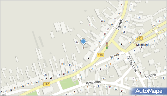 Szamocin, Rynek, 3, mapa Szamocin