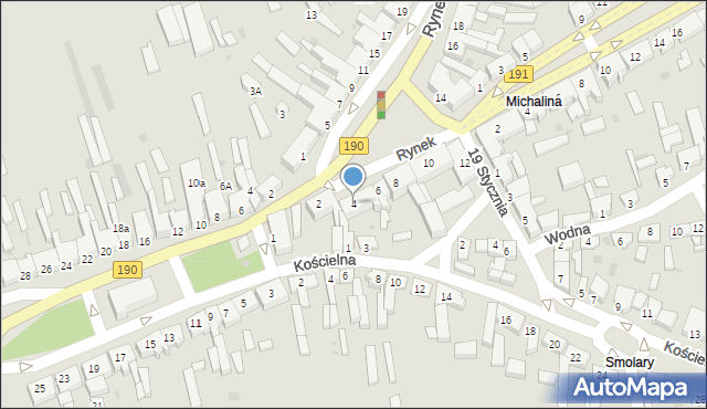 Szamocin, Rynek, 4, mapa Szamocin