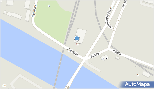 Szczecin, Rybnicka, 11, mapa Szczecina