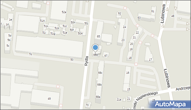 Szczecin, Rydla Lucjana, 66b, mapa Szczecina