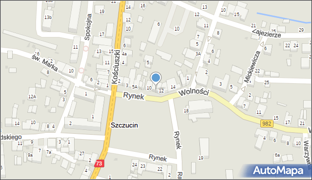 Szczucin, Rynek, 11, mapa Szczucin