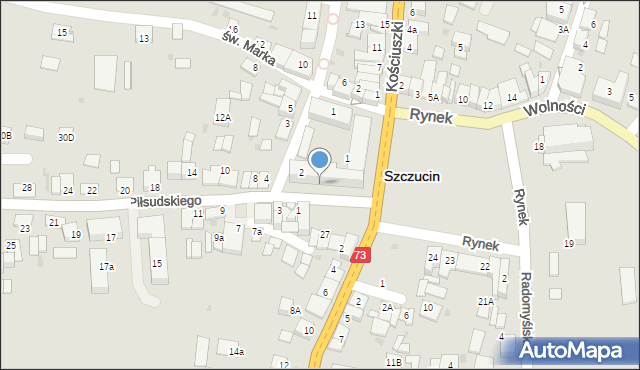 Szczucin, Rynek, 29, mapa Szczucin