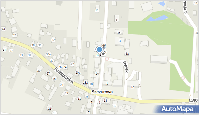 Szczurowa, Rynek, 14a, mapa Szczurowa