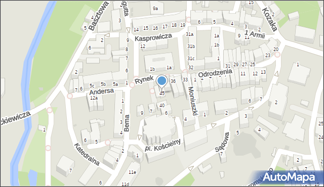 Szprotawa, Rynek, 45, mapa Szprotawa