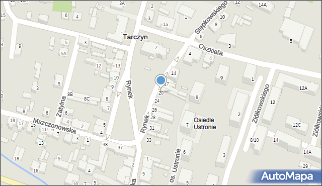 Tarczyn, Rynek, 20, mapa Tarczyn