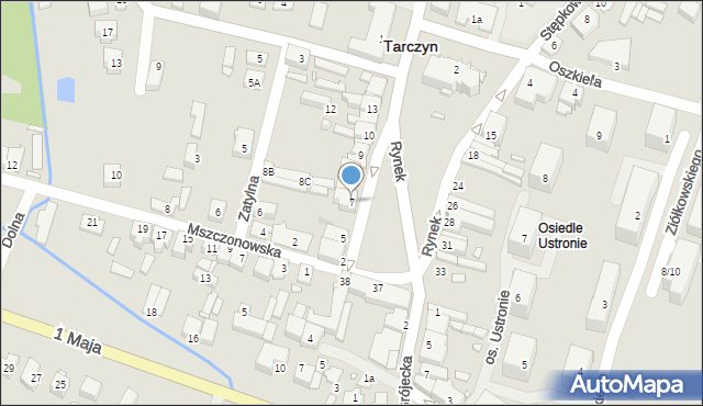 Tarczyn, Rynek, 7, mapa Tarczyn