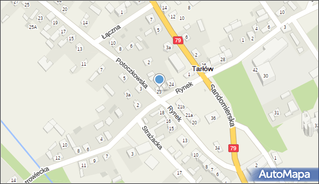 Tarłów, Rynek, 23, mapa Tarłów