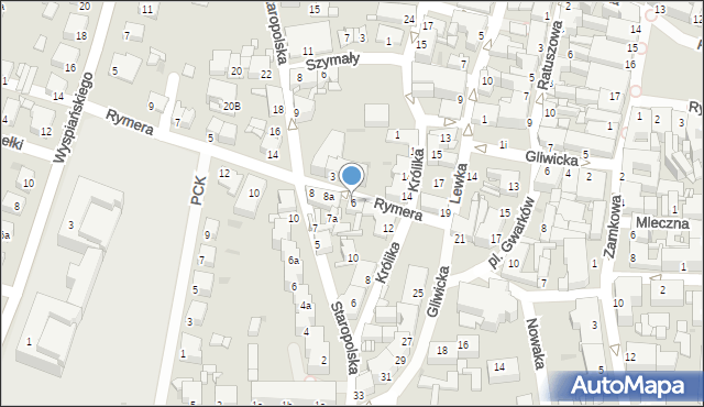 Tarnowskie Góry, Rymera Józefa, 6, mapa Tarnowskie Góry