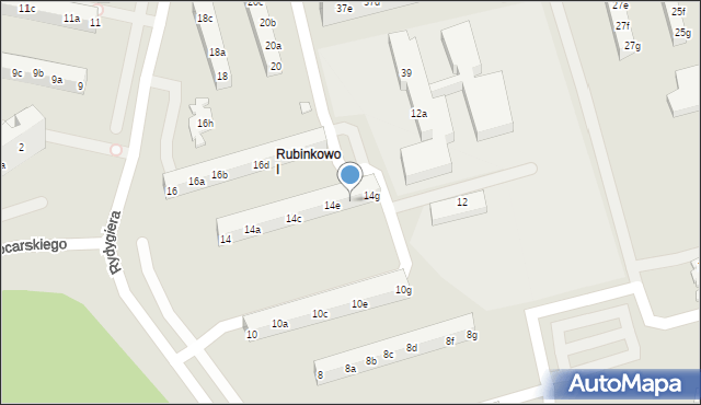 Toruń, Rydygiera Ludwika, 14f, mapa Torunia