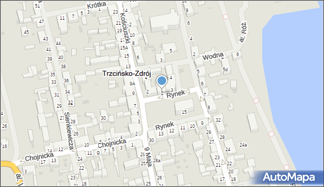 Trzcińsko-Zdrój, Rynek, 2, mapa Trzcińsko-Zdrój