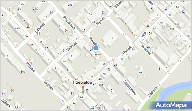 Trzebiatów, Rynek, 22, mapa Trzebiatów