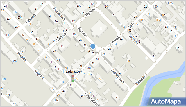 Trzebiatów, Rynek, 25, mapa Trzebiatów