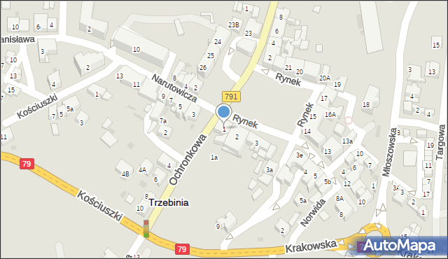 Trzebinia, Rynek, 1, mapa Trzebinia