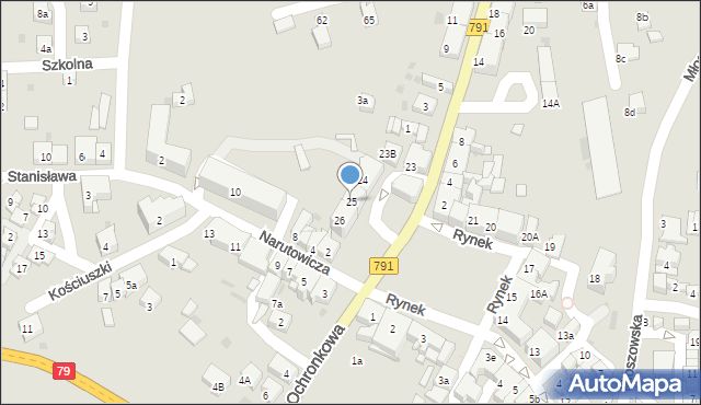 Trzebinia, Rynek, 25, mapa Trzebinia
