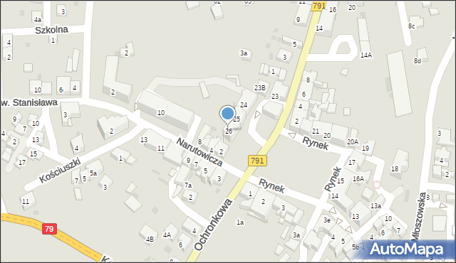 Trzebinia, Rynek, 26, mapa Trzebinia