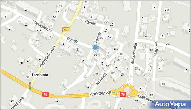 Trzebinia, Rynek, 3e, mapa Trzebinia