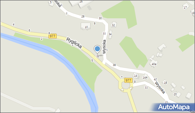 Tuchów, Ryglicka, 12, mapa Tuchów