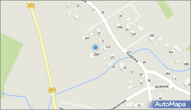 Tuchów, Ryglicka, 21B, mapa Tuchów