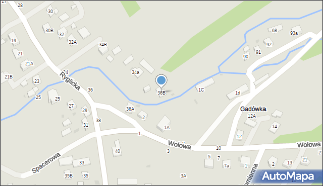 Tuchów, Ryglicka, 36B, mapa Tuchów