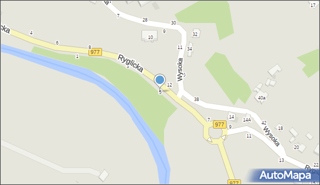 Tuchów, Ryglicka, 5, mapa Tuchów