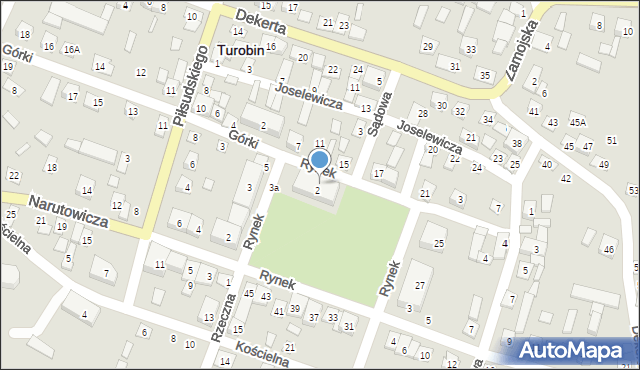Turobin, Rynek, 4, mapa Turobin